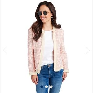 Vineyard Vines Tweed Textured Fringe Jacket XXS